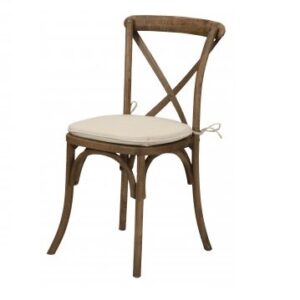 Cross Back Cushion - Linen