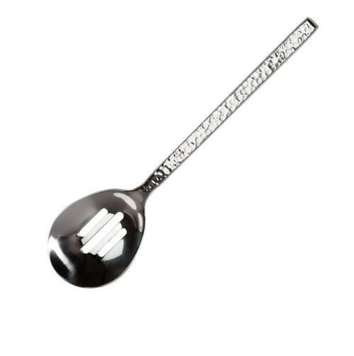 Serving Spoon – Hammered Slotted 10″