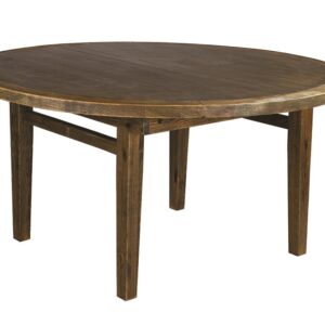 Table - Round - Wood Antique Finish Folding Leg